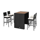 5 Pieces Patio Acacia Wood Dining Set by LJGDeals