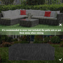 7 Pieces Patio Rattan Furniture Set Sectional Sofa Garden Cushion by LJGDeals