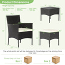8 Pieces Patio Wicker Conversation Set with 2 Coffee Tables and 2 Ottomans by LJGDeals
