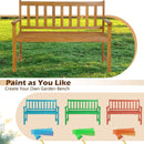 2-Person Outdoor Acacia Wood Bench with Backrest by LJGDeals