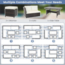 7 Pieces Wicker Patio Furniture Set-White by LJGDeals