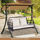 880LBS Wicker Hanging Porch Swing with Cushions-White by LJGDeals