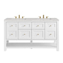 James Martin Breckenridge 60" Double Bathroom Vanity, Bright White