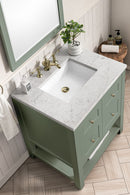 James Martin Breckenridge 30" Single Bathroom Vanity, Smokey Celadon