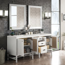James Martin Addison 72" Double Bathroom Vanity, Glossy White