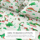 Turkish Cotton Christmas Flannel Sheet - Whittaker Collection by Great Bay Home