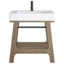 James Martin Auburn 31.5" Single Console Vanity, Weathered Timber