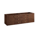 James Martin Amberly 72" Dual Mount Double Bathroom Vanity, Mid-Century Walnut