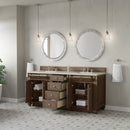 James Martin Bristol 72" Double Bathroom Vanity, Whitewashed Walnut
