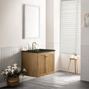 James Martin Laurent 30" Dual Mount Single Bathroom Vanity, Light Natural Oak