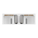 James Martin Lorelai 72" Double Bathroom Vanity, Bright White