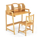 Bamboo Kids Study Desk and Chair Set with Bookshelf by LJGDeals