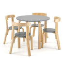 5-Piece Kids Wooden Curved Back Activity Table and Chair Set with by LJGDeals