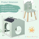 3 Pieces Wooden Kids Table and Chair Set-Green by DirectDeals