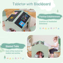 3 Pieces Wooden Kids Table and Chair Set-Green by DirectDeals