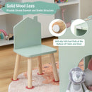 3 Pieces Wooden Kids Table and Chair Set-Green by LJGDeals