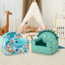Kids Armchair with Plush Velvet Cover and Soft Sponge Filling-Blue by LJGDeals