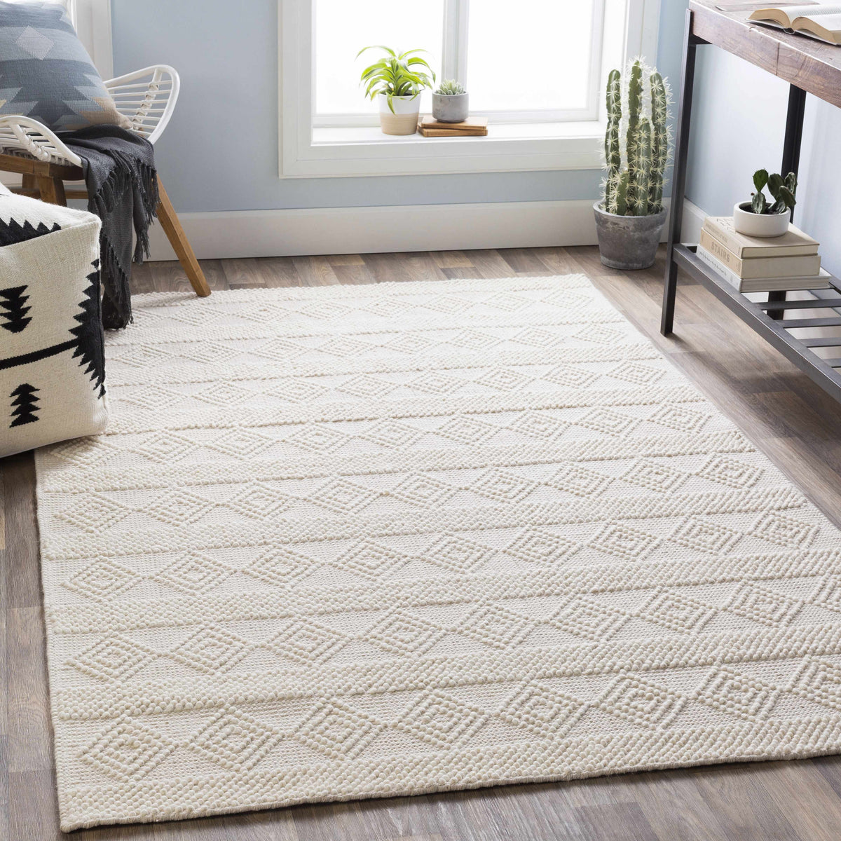 Bolinger Area Rug, installed in a room