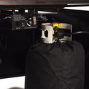 Black Aluminum Fire Table Set with Four Club Chairs