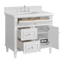 James Martin Lorelai 36" Single Bathroom Vanity, Bright White