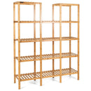 Multifunctional Bamboo Shelf Flower Plant Display Stand by LJGDeals