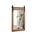 30 x 22 Inch Wall Mount Mirror with Wood Frame by LJGDeals