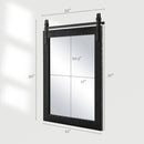 30 x 22 Inch Wall Mount Mirror with Wood Frame by LJGDeals