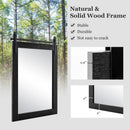 30 x 22 Inch Wall Mount Mirror with Wood Frame by LJGDeals