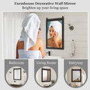 30 x 22 Inch Wall Mount Mirror with Wood Frame by LJGDeals