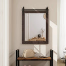 30 x 22 Inch Wall Mount Mirror with Wood Frame by LJGDeals