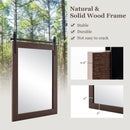 30 x 22 Inch Wall Mount Mirror with Wood Frame by LJGDeals