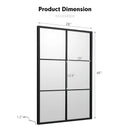 3-Layered Decorative Wall Mirror with Metal Frame for Dining Living Room-Black by LJGDeals