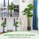 4 Feet Artificial Tree Artificial Monstera Palm Tree Fake Plant by LJGDeals