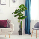 4 Feet Artificial Tree Artificial Monstera Palm Tree Fake Plant by LJGDeals