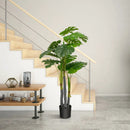 4 Feet Artificial Tree Artificial Monstera Palm Tree Fake Plant by LJGDeals