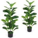 2-Pack Artificial Fiddle Leaf Fig Tree for Indoor and Outdoor by LJGDeals