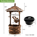 Patio Wooden Water Fountain with Electric Pump-Brown by LJGDeals