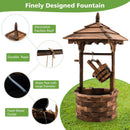 Patio Wooden Water Fountain with Electric Pump-Brown by LJGDeals