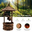 Patio Wooden Water Fountain with Electric Pump-Brown by LJGDeals