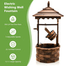 Patio Wooden Water Fountain with Electric Pump-Brown by LJGDeals
