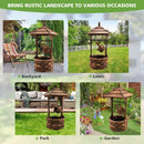 Patio Wooden Water Fountain with Electric Pump-Brown by LJGDeals