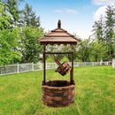 Patio Wooden Water Fountain with Electric Pump-Brown by LJGDeals