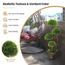 3 Feet Decorative Artificial Cedar Topiary Tree with Rattan Trunk by LJGDeals