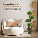 3 Feet Decorative Artificial Cedar Topiary Tree with Rattan Trunk by LJGDeals