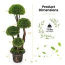 3 Feet Decorative Artificial Cedar Topiary Tree with Rattan Trunk by LJGDeals