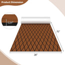 EVA Foam Boat Decking Sheet with Diamond Shape for Boat Surfboard-Brown by LJGDeals