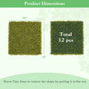 12 Pieces 20 x 20 inches Artificial Grass Wall Panels for Garden Yard Balcony by LJGDeals