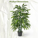 2 Pack Fake Bamboo Leave Tree with 3 PE Bamboo Trunk-Green by LJGDeals