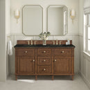 James Martin Lorelai 60" Double Bathroom Vanity, Mid-Century Walnut