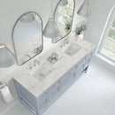 James Martin Breckenridge 72" Double Bathroom Vanity, Serenity Blue